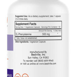 Bestvite Dl-fenilalanina 500 Mg (120 Cápsulas Vegetarianas)
