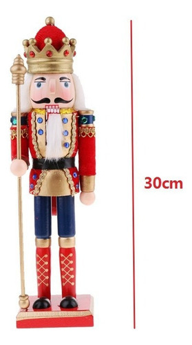 De Boneca De 30 Cm Pintada À Mão Quebra-nozes Rei - Imagem 3