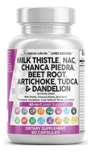 Nutracêuticos Limpos Cardo Mariano 3000mg Nac Chanca Piedra