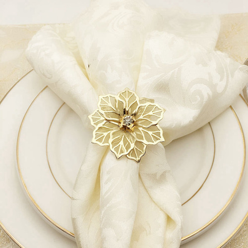 30 Peças De Anéis De Guardanapo Com Design De Flores, Fivela - Imagem 8