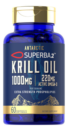 Suplemento Carlyle Antarctic Krill Oil 1000 Mg 60 Cápsulas