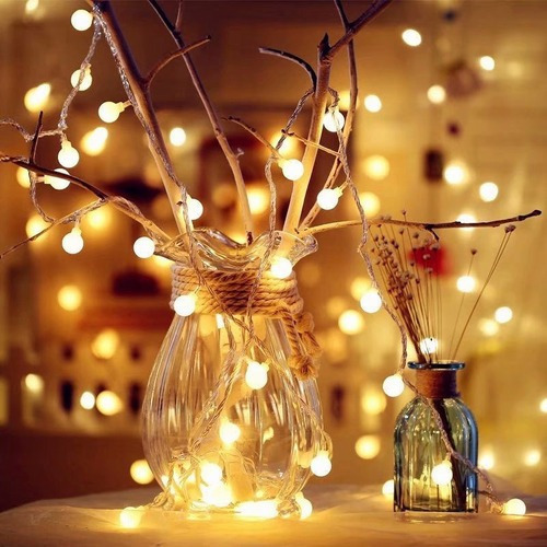 Para Cordão Bolinhas 10m 100 Bolas Branco Quente Leds 8 - Imagem 10