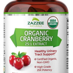 Extrato Orgânico De Cranberry 25: 1 De Zazzee Usda, Força De