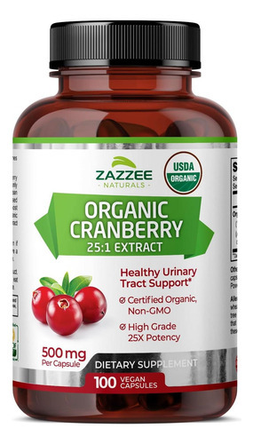 Extrato Orgânico De Cranberry 25: 1 De Zazzee Usda, Força De
