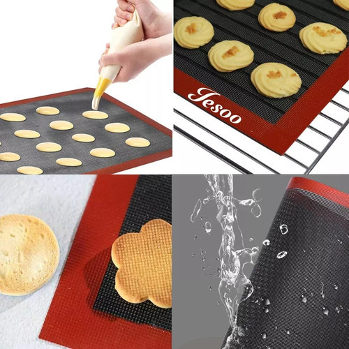 4 Peças De Tapete Para Assar Bolos De Biscoito, Tapete De Fo - Imagem 8