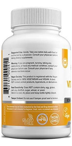Hayat Vitamins Vitamina D Natural Vegana 2400 Ui, D2, Certif - Imagem 3