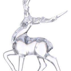 Alce Cristal Figurines Ornamentos Coleção Feriado Decoratio