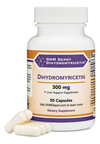Diidromiricetina (dhm) 50 Cápsulas, 300 Mg, Suplemento De S