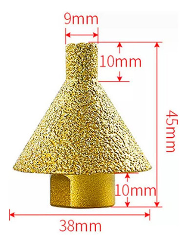 2x Broca Chanfro Chanfrada De Diamante P/ Porcelanato 38 Mm - Imagem 6