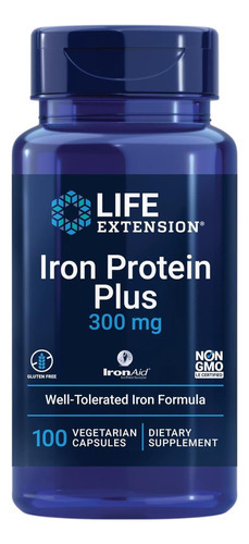 Life Extension Iron Protein Plus, Succinilato De Proteína De