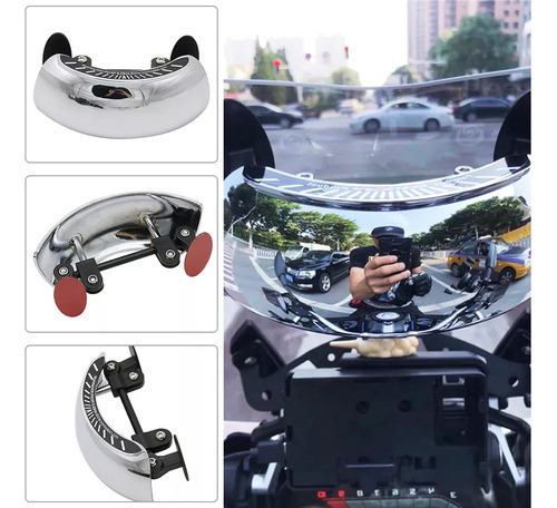 - Motorbikerearview Espelhos De Segurança 180 Graus Lente - Imagem 4