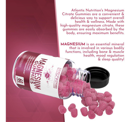Gomas De Magnésio 770 Mg Citrato De Magnésio - Promove A Cal - Imagem 6