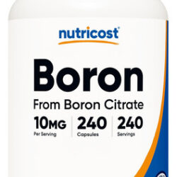 Cápsulas De Boro Nutricost 10mg, 240 Cápsulas Vegetarianas,