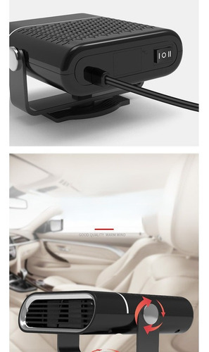 J Ventilador Portátil Do Aquecedor De Ar Do Carro Gira Fr - Imagem 3