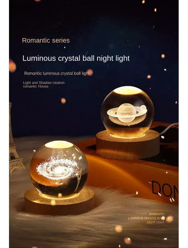 Lâmpadas De Atmosfera De Projeção De Bola De Vidro Led 3d - Imagem 5