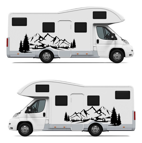 Adesivo Lateral Rv Motorhome, Decalque Diy Large Mountain Tr - Imagem 6