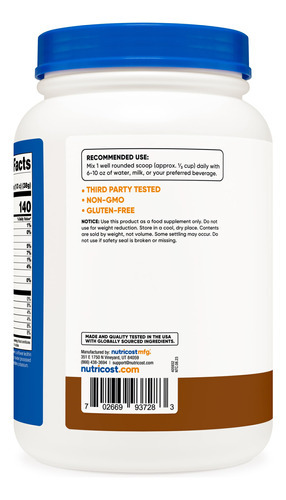 Proteína Em Pó Nutricost Whey Protein Isolate Mocha 2 Kg - Imagem 5