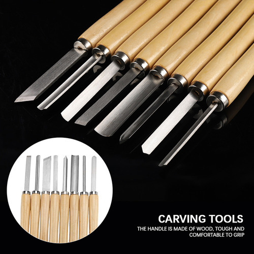 H 8pcs/set Madeira Torno Cinzel Set Ferramentas De - Imagem 3