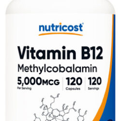 Suplemento Nutricost Vitamina B12 5000mcg 120 Cápsulas