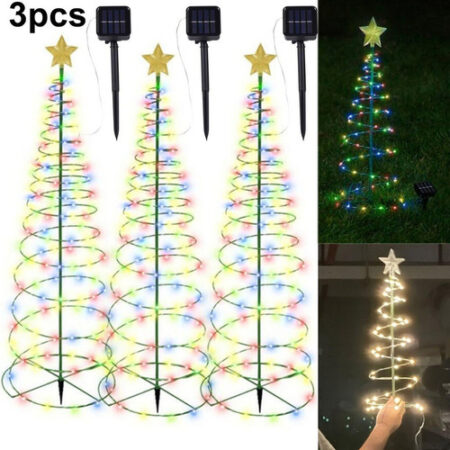 Pacote Com 3 Luzes Decorativas De Natal Para Jardim Ao Ar Li - Imagem 6