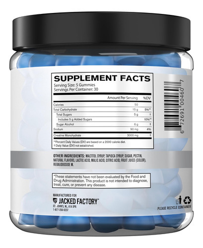 Gummies De Monohidratos De Creatina De Fábrica Macia (3g) - - Imagem 3
