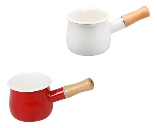 Pequena Panela De Leite Esmaltada Manteiga Café Leite - Imagem 7