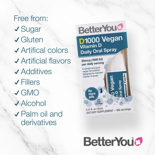 Betteryou D1000 Vegan Vitamin D Oral Spray - Alternativa Con - Imagem 7
