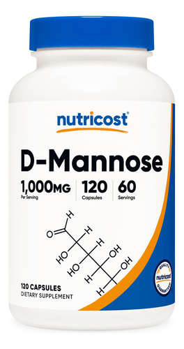 Suplemento Nutricost D-manose 1000 Mg 120 Cápsulas