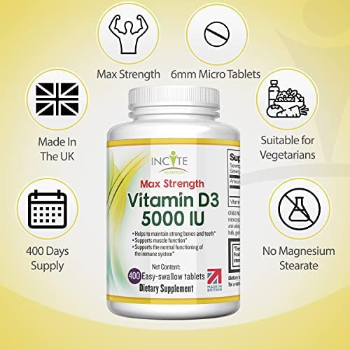 Incite Nutrition Vitamina D 5000 Iu - 400 Microcomprimidos P - Imagem 6