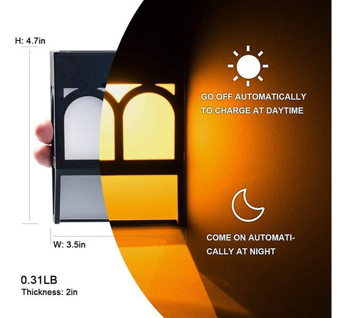 4 Peças De Luz Solar De 2 Led, Decoração De Deck Impermeável - Imagem 4