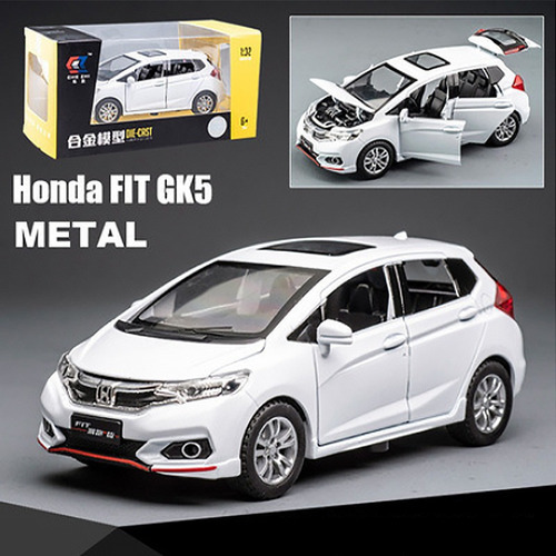 Honda Fit Gk5 Miniatura Metal Carros Com Luzes E Som 1/32 - Imagem 12
