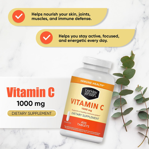 Berkley Jensen 1000 Mg Suplemento De Vitamina C (400 Comprim - Imagem 2