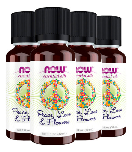 Óleo De Peace, Love E Flores Now Foods 30ml Importado 4un