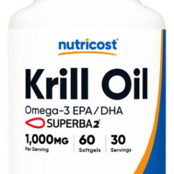 Suplemento De Óleo De Krill Nutricost 1000 Mg 60 Cápsulas Ge