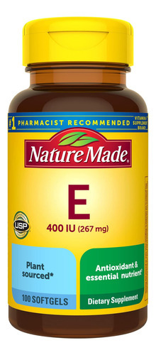 Vitamina E Nature Made 267mg 100 Cápsulas