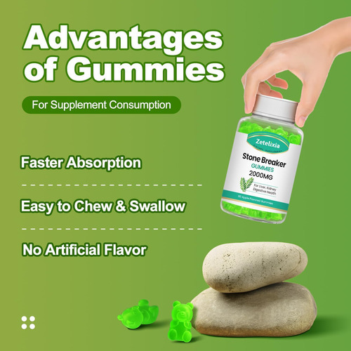 Gomas Quebra-pedras Zetelixia Chanca Piedra 2.000 Mg, Suplem - Imagem 5