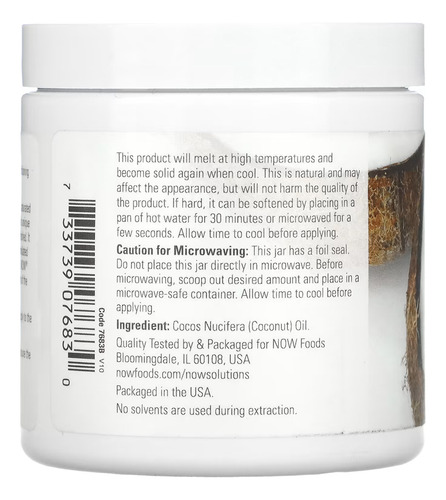 Óleo De Côco Now Foods 207 Puro Importado 3un - Imagem 4