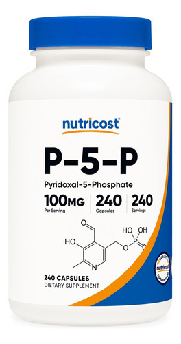 Suplemento De Vitamina B6 Nutricost P5p 100 Mg, 240 Cápsula