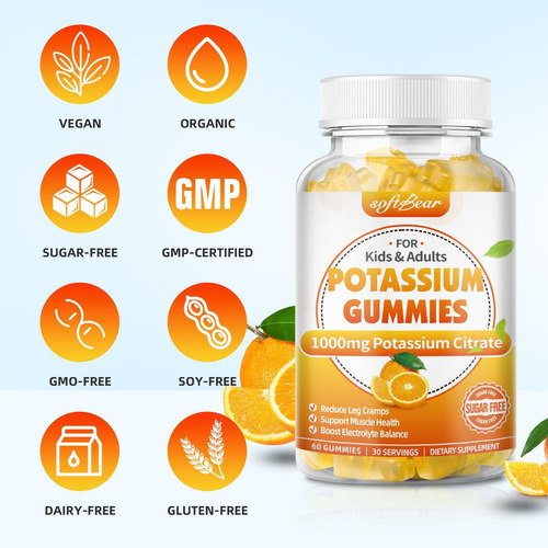 Citrato De Potássio Softbear 1000mg, Gomas De Potássio Sem A - Imagem 6