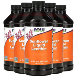 Lecitina De Girassol Now Foods 473 Ml Puro Importado 5un