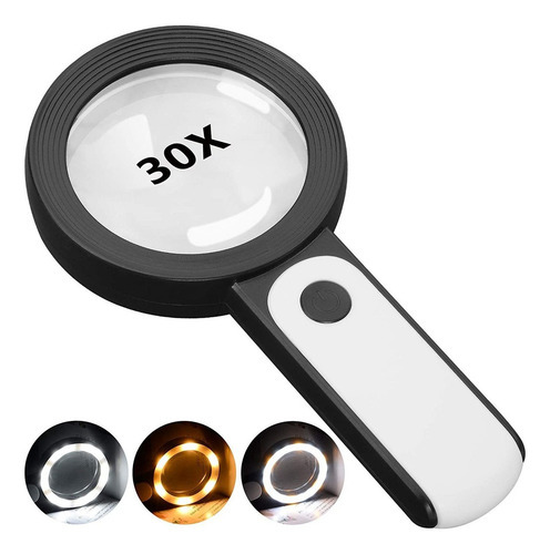 Lupa Com Luz 30x Lupa Portátil