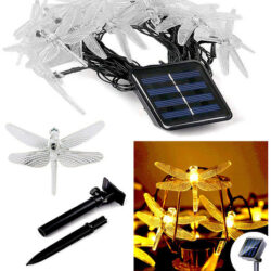 Libélula Série Colorida Carregamento Solar 6m 30led