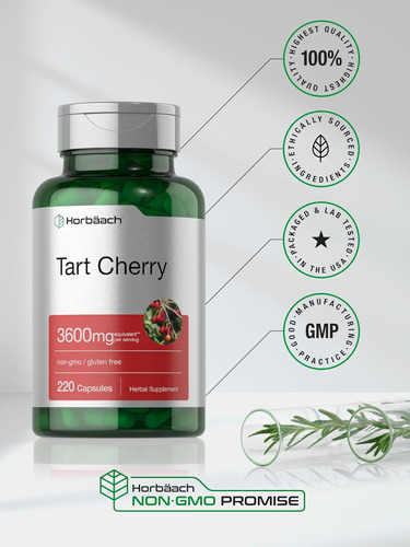 Cápsulas De Extrato De Cereja Azeda Horbäach | 3600mg | 220 - Imagem 6