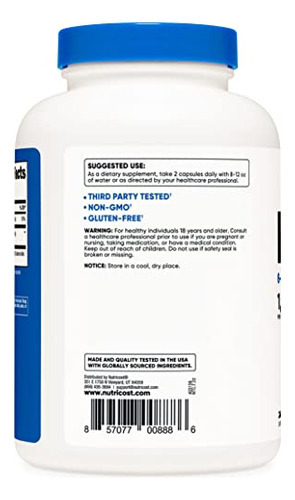 Suplemento Nutricost Hmb (beta-hidroxi Beta-metilbutirato) - Imagem 3