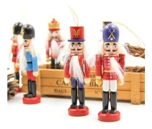 * 24 Marionetas De Soldado Cascanueces Navideñas. Adornos, - Imagem 6