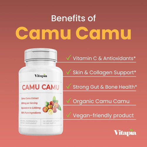Extrato De Vitapia Camu Camu 5.000 Mg Cápsulas Naturais De V - Imagem 2