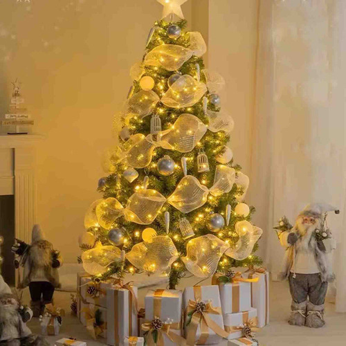 Hhh Decoração De Natal Malha Fita De Malha De Metal Folha - Imagem 6
