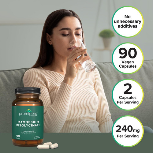 Cápsulas De Bisglicinato De Magnésio Prominent Nutrition - S - Imagem 2