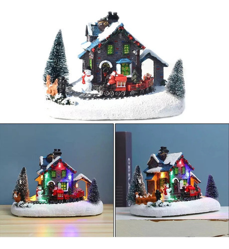 Decoração De Cidade Do Interior Com Trem De Natal Europeu A - Imagem 7
