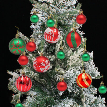 44 Bolas Penduradas Coloridas Para Árvore De Natal, Suprimen - Imagem 2